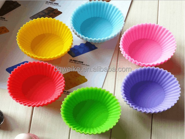 Colorful Silicone Cup Bakeware for cake decorating