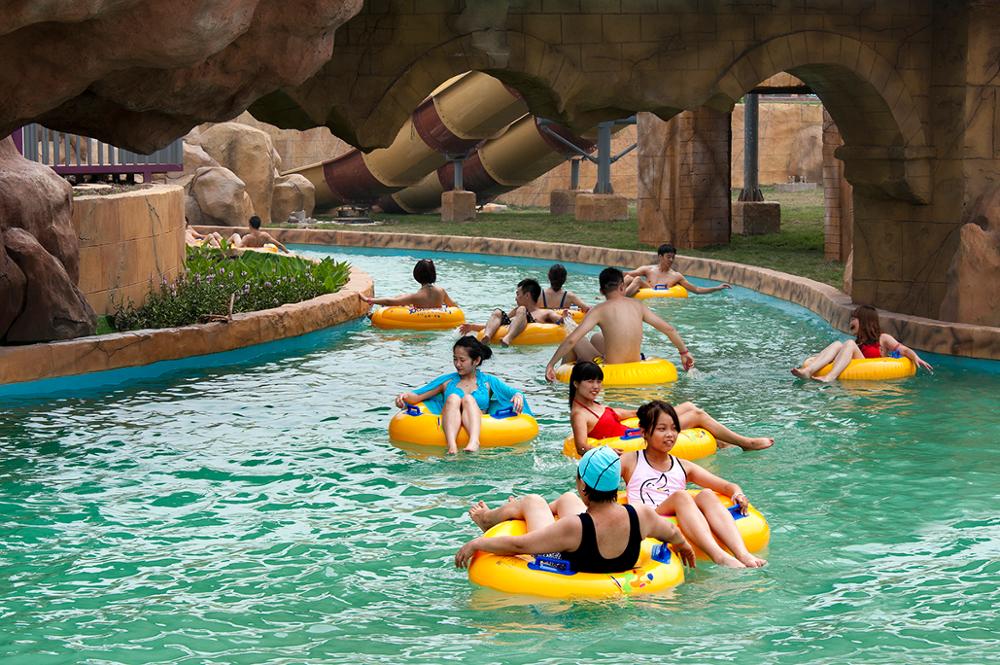 Qingfeng 2017 carton fair new design  amusement  lazy  wave river water ride park swimming pool wave water play equipment