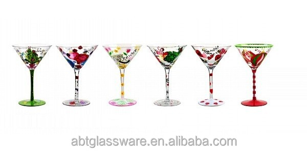 Hand Painted Personalized Martini Glass 