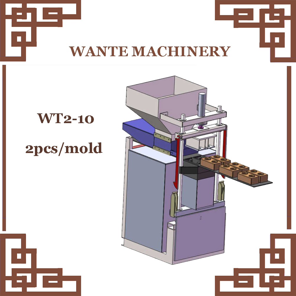 WANTE MACHINERY WT2-10 interlocking paving brick making machine