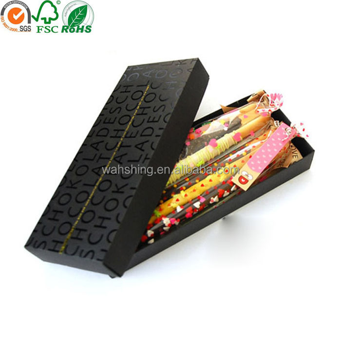 Rectangle matte black card chocolate bar packaging box