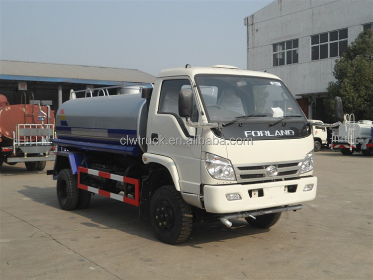 RHD 4000L foton water tank truck for sale 4*2 water tank truck in Jamaica