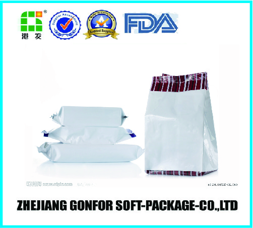 Stand up empty tea bag packaging with zipper