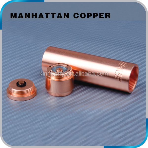 2014 new mechanical mod copper manhattan mod clone 1:1 manhattan mod high quality from kingberry