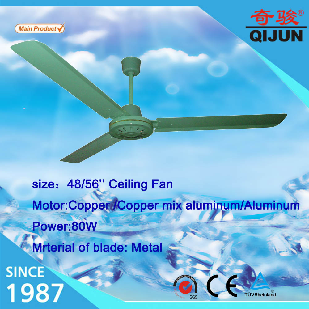 Thailand Style Ceiling Fan Of Green Color With Energy Saving Motor