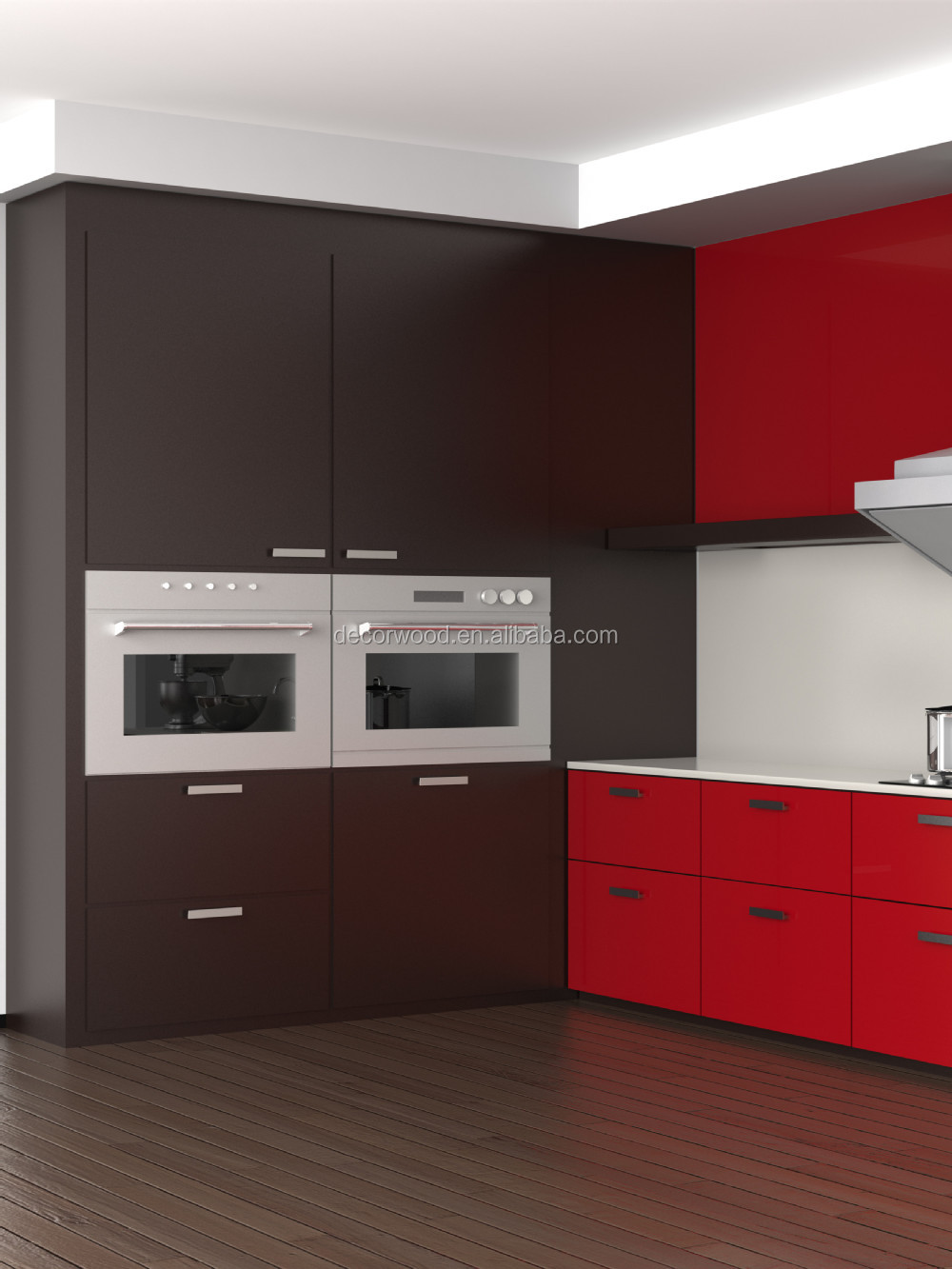 Lacquered Coffee Color Modern Kitchen Tall Pantry Cabinet Buy