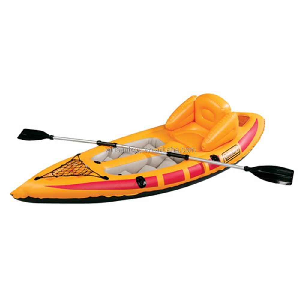 1-person inflatable sit-on top kayak with paddle inflat boat