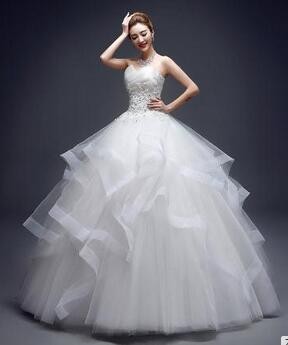 ウェディングドレスは花嫁の結婚式のファッションストラップレスのレースできちんと、シンプルなウェディングドレス仕入れ・メーカー・工場