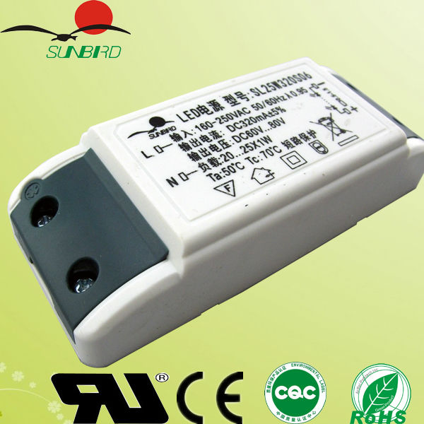 プラスチックハウジング25w320ミリアンペア光ledドライバ定電流問屋・仕入れ・卸・卸売り