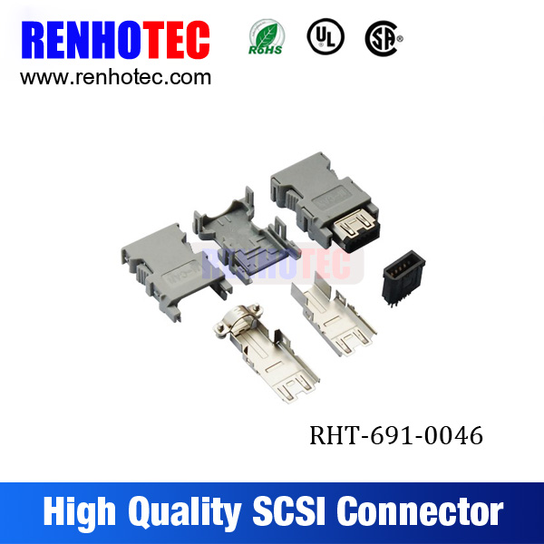 ROHS UL F Female PCB Crimp Cable RF Electrical Connectors