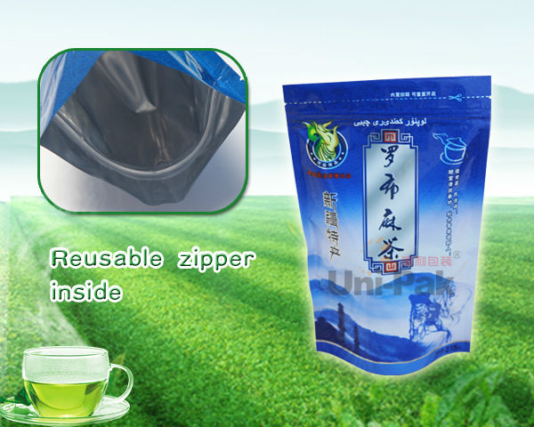 Custom Printed Stand Up Aluminum Foil Tea Bag