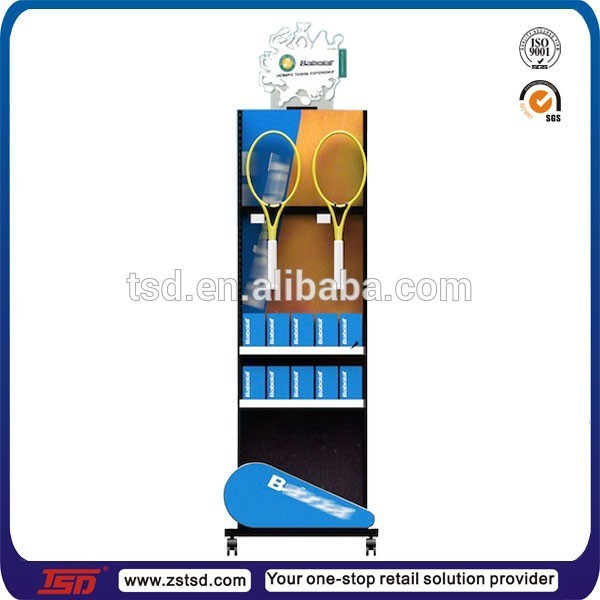 Tsdm607 Custom Retail Store Double Sided Tennis Racket Display/sports Equipment Display Shelf