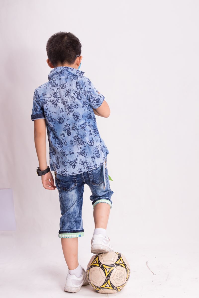 マッチングシャツとパンツのため韓国シャツデザインの子供シャツ仕入れ・メーカー・工場