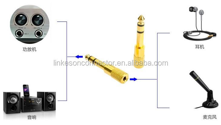 オス→メス6.5ミリメートルに3.5mmステレオオーディオアダプタ仕入れ・メーカー・工場