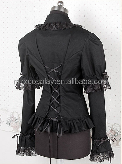 黒い長い袖熱い販売のかわいいロリータシャツハロウィンパーティの衣装クリスマス美しさのためのロングドレス問屋・仕入れ・卸・卸売り