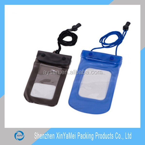 Clear plastic waterproof cell phone bag