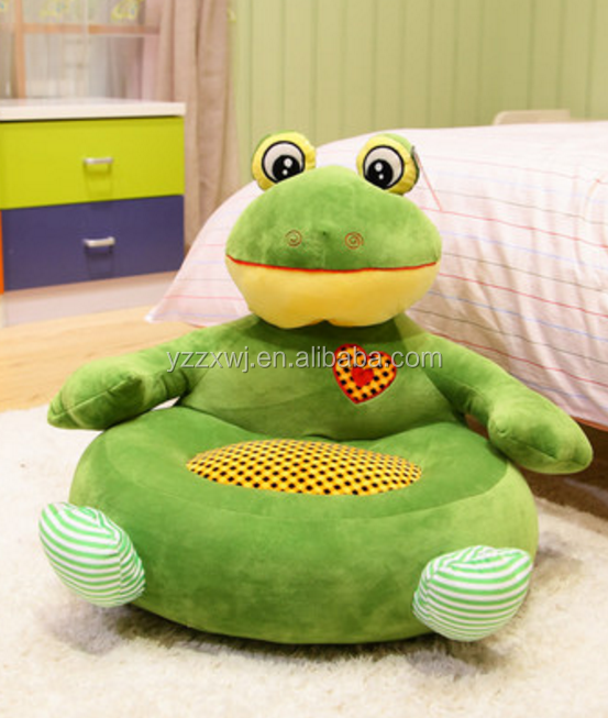 plush baby animal sofa chair baby sofa frog chair green frog soft sofa for children 50cm animal sofa Alibaba