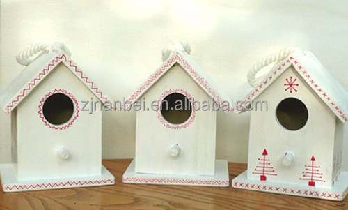 Accept custom white paint color wooden bird house,small bird home