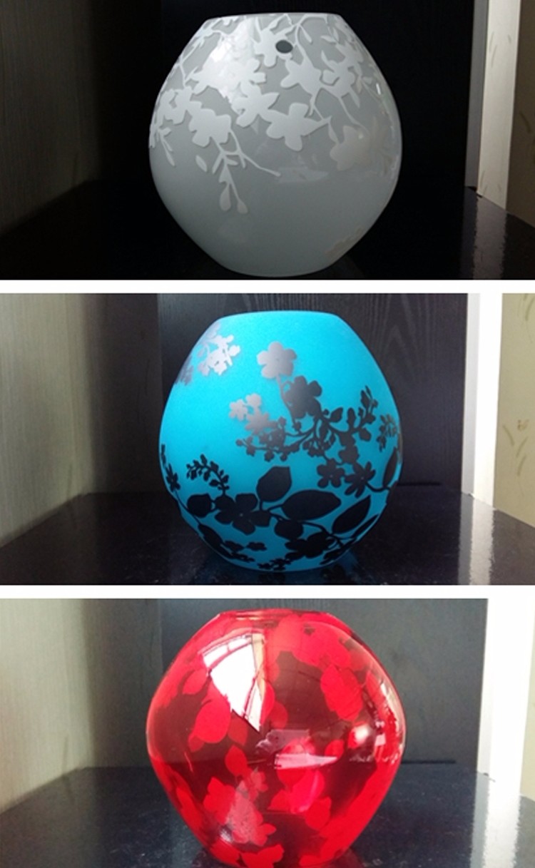 Moderne eenvoudige handgeblazen fancy ontwerp vaas glas ...