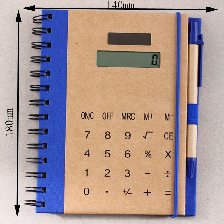 Hot Selling Cheap Pocket Calculator Kraft Sticky Notebook With Pen Made
