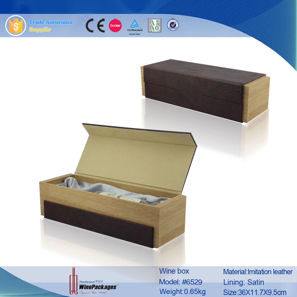 wholesale custom leather wine storage gift box