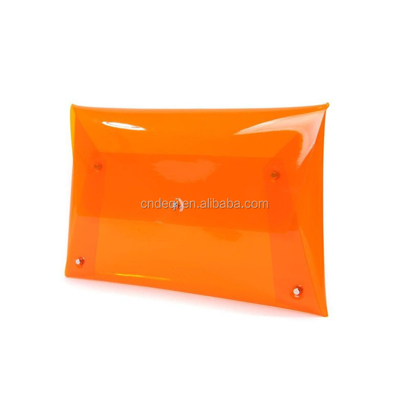 Source Clear PVC Vinyl Plastic Transparent envelope Clutch Beach