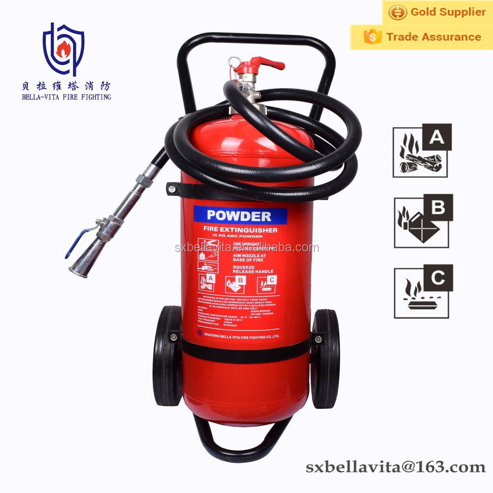 Abcbc Dry Chemical Powder 25kg Wheel Trolley Fire Fighting Extinguisher Buy Trolley Fire 