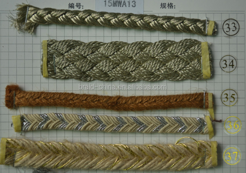 ファンシーラウンド編組ロープ用装飾/フラット編み/高品質reduceフラット編組靴、アクセサリー仕入れ・メーカー・工場