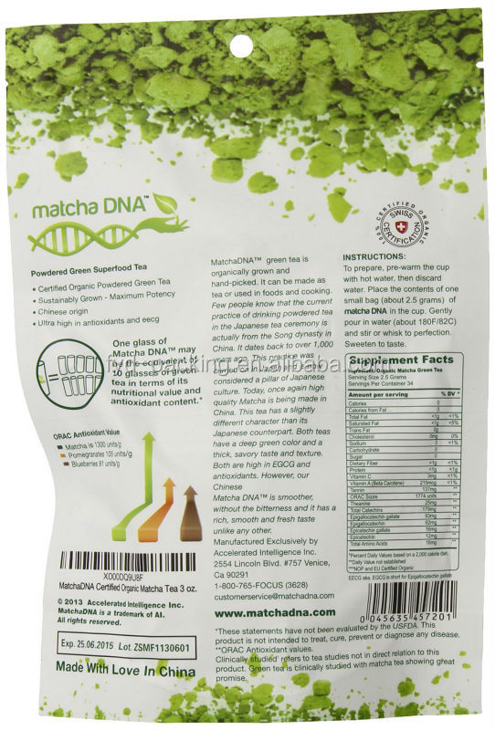 Chinese manufacuring ziplock Indonesia herbal tea bag