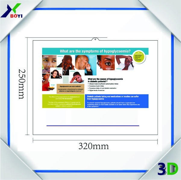 high quality any shape embossed 3d medical posters