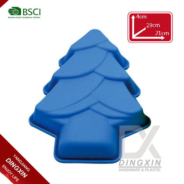 Large tree shape 3d silicone molds for cake decorating