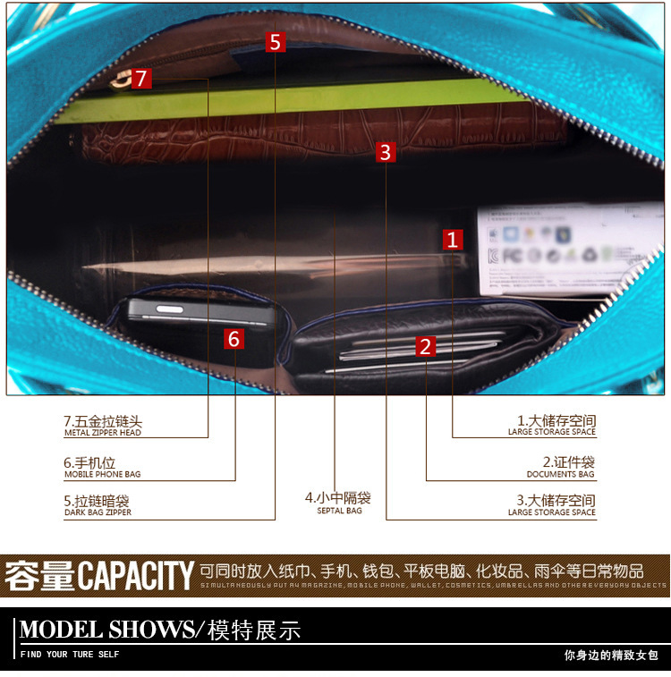 卸売2015皮革フェイクレザーバッグファッションpuワニの穀物のハンドバッグのショルダーバッグの女性仕入れ・メーカー・工場