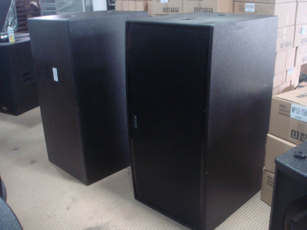 dual 18" subwoofer speaker box system 1200W 18 inch subwoofer box design