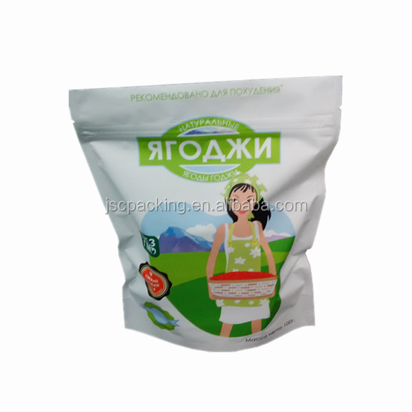 Red Dates pouch dried goji berry stand up pouch with zipper