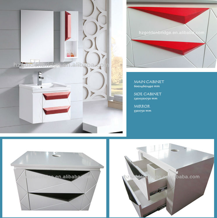近代的なpvcの浴室用キャビネット2014年/モダンなバスルームのキャビネット/cabinetp027白のバスルーム問屋・仕入れ・卸・卸売り