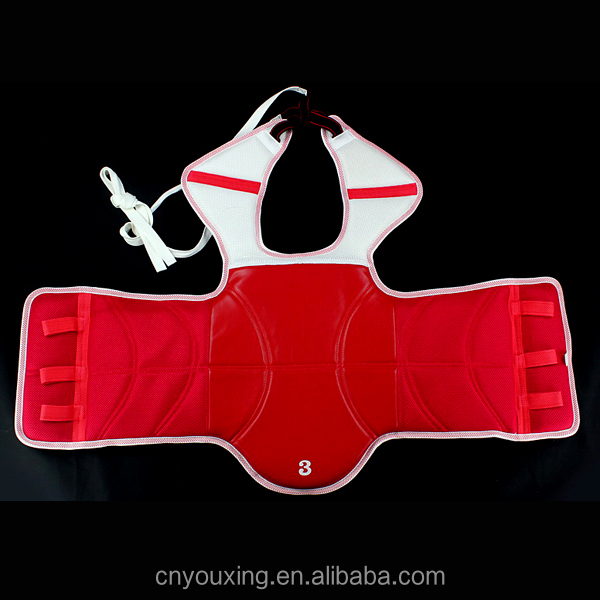 アリババ新しいデザインテコンドーpu機器デラックス胸ガード用販売仕入れ・メーカー・工場