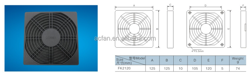 良い価格120mm白黒ファンフィルターグリル問屋・仕入れ・卸・卸売り