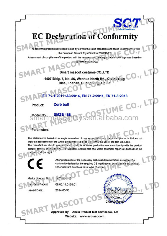 CE,SGS,EN71certification inflatable bubble ball bumperz bubble football