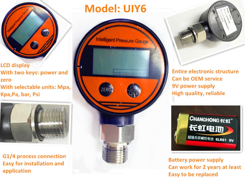Digital Low Cost Oil Gas Water Fluids Pressure Measurement Intelligent