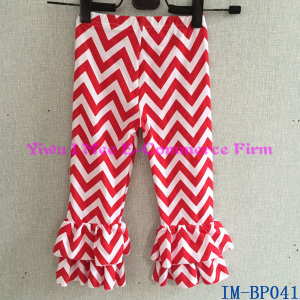 トレンディな子供服ブティックの女の子の綿プレーンアクアトリプルim-bp048冬用レギンスパンツはフリル仕入れ・メーカー・工場