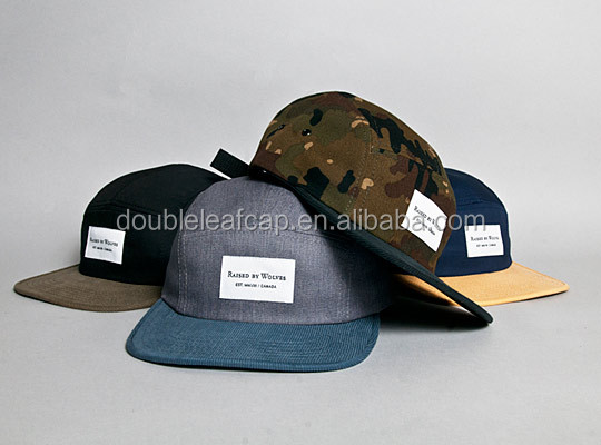 カスタム革パッチ 6 パネル strapbacks キャップ スナップ バック帽子仕入れ・メーカー・工場