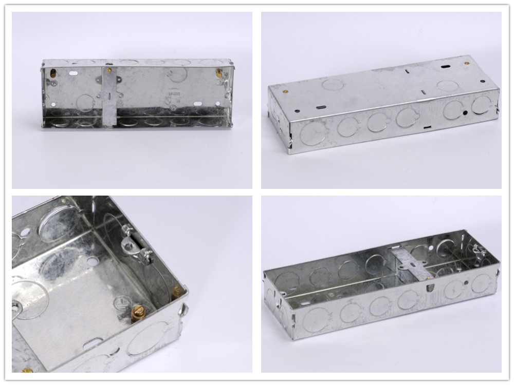 Galvanized Steel Wall Switch Lock Box 3 / Three Gang Metal Junction Box