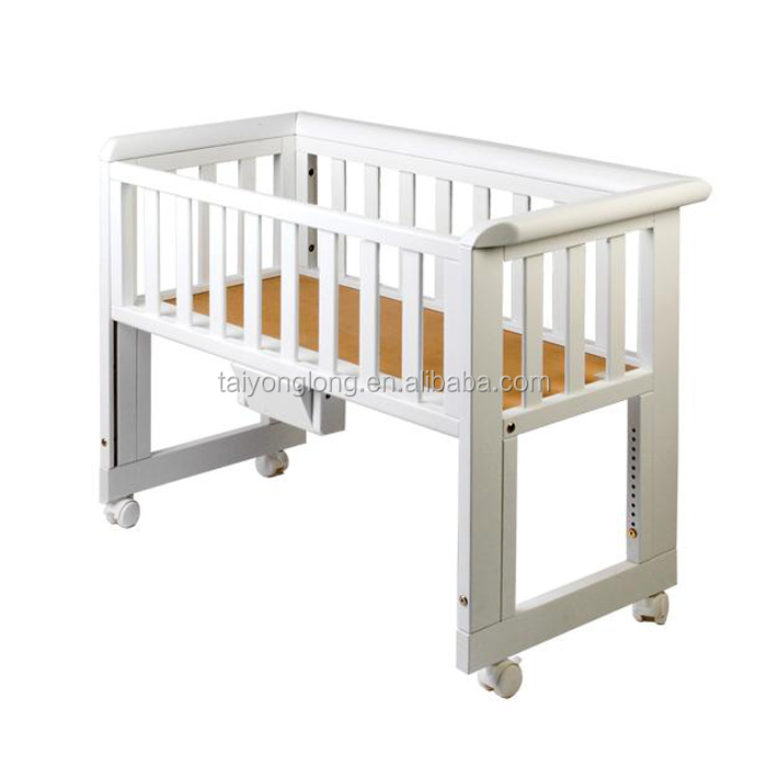 Bedside Use Wooden Attachable Baby Cot With Wheels Buy Attachable
