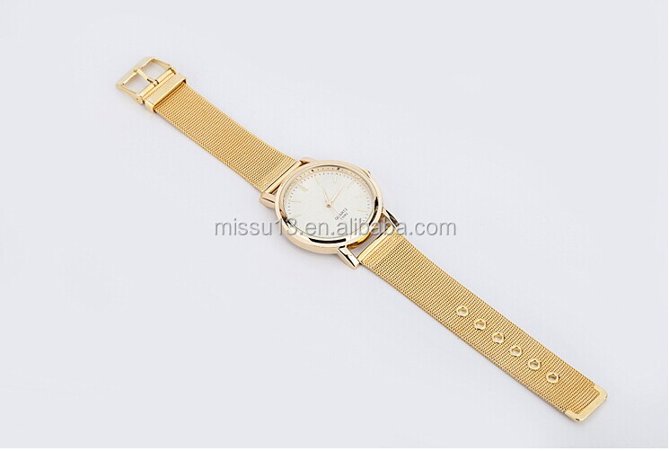 ビッグダイヤル、 ダイヤルゴールド時計ベルト、 金時計ファッションな雰囲気問屋・仕入れ・卸・卸売り