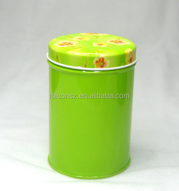 red wine tin can/ round tin box / vintage wine tin canister