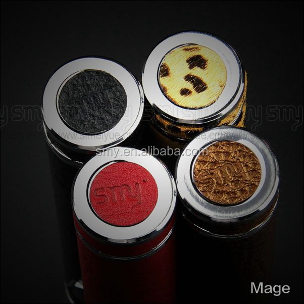 Best vaporizer mechanical mod Mage vv mech vape mod from 3.7v to 6v with real leather cover special for richman