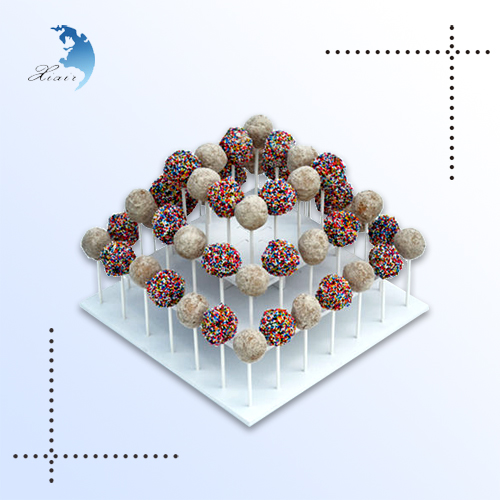 Stores Double Tier Ring Shape Desktop Clear Acrylic Lollipop Display Stand