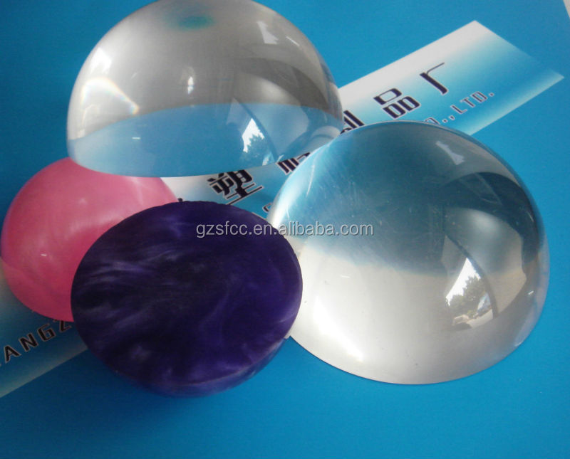 透明アクリル半球と紫、 pmmaはっきりと紫色の球問屋・仕入れ・卸・卸売り