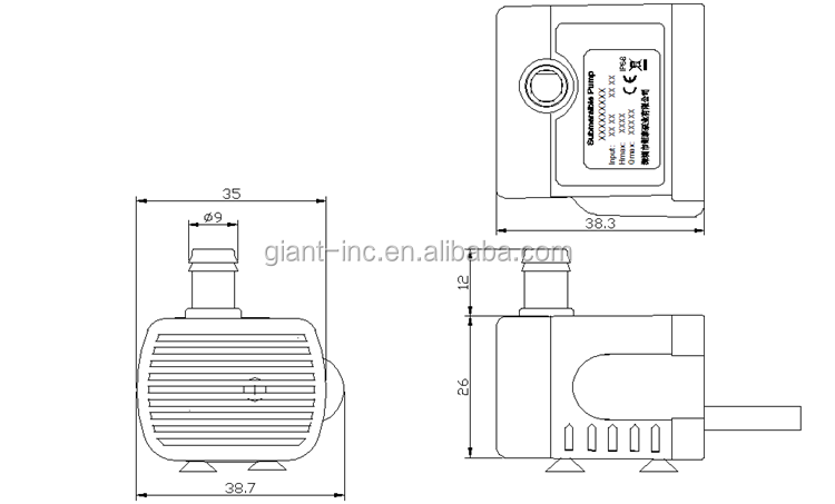 Submersible Water Fountain Pump