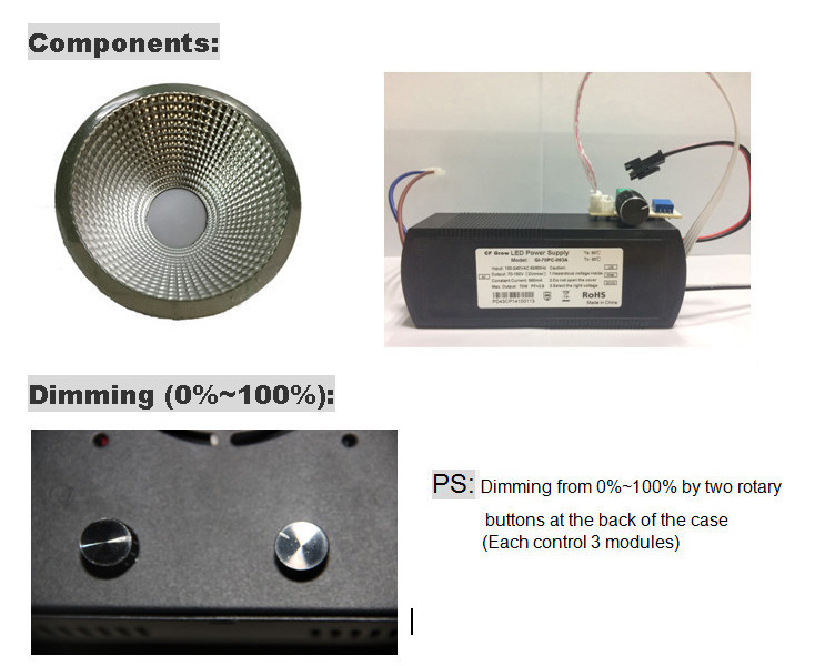 高品質フルスペクトル600w380-840nmcobled屋内植物容器のための光を育てる問屋・仕入れ・卸・卸売り